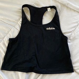 Black Adidas Crop Racerback Tank